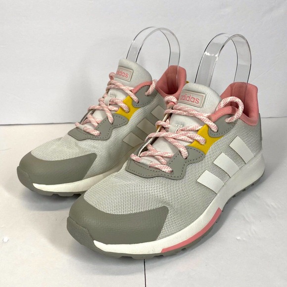 adidas Shoes - Adidas Sneakers Womens 6 Gray Pink Cloudfoam Quesa Trail X Run Walk Comfort